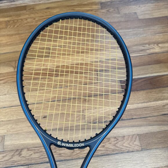 Wimbledon Traditional Pro 4 1/4 Tennis Racquet Leather Grip Mid Over Size Kunnan - Picture 3 of 9